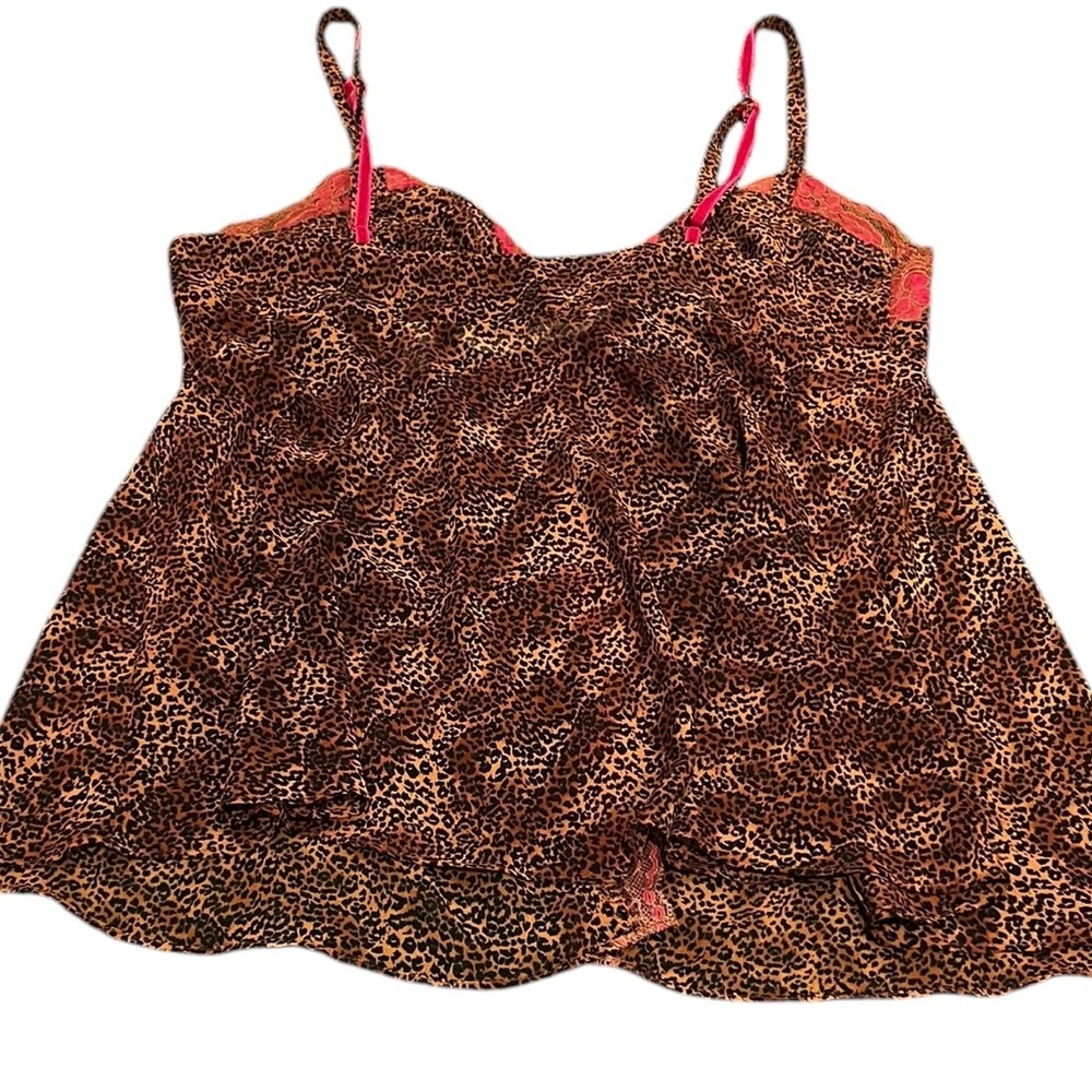 Victoria's Secret Leopard Print Chemise with Pink Accents - Picture 2 of 7